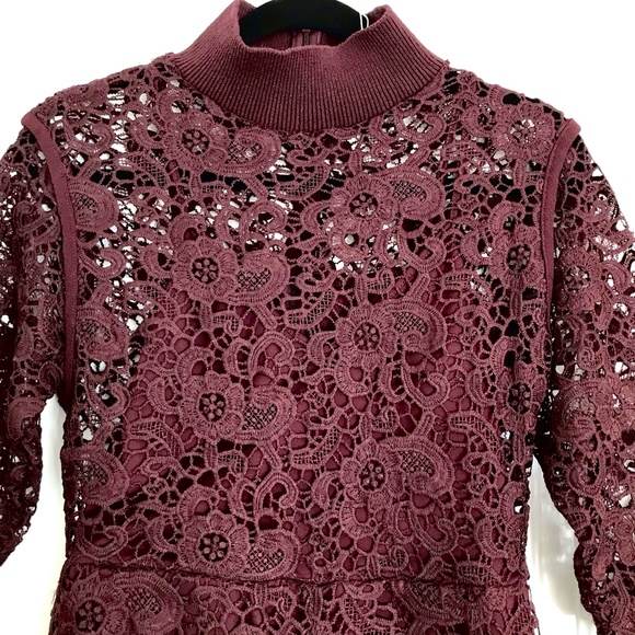 NWT Zara W&B Collection Burgundy Shorts Romper-S - Picture 3 of 5